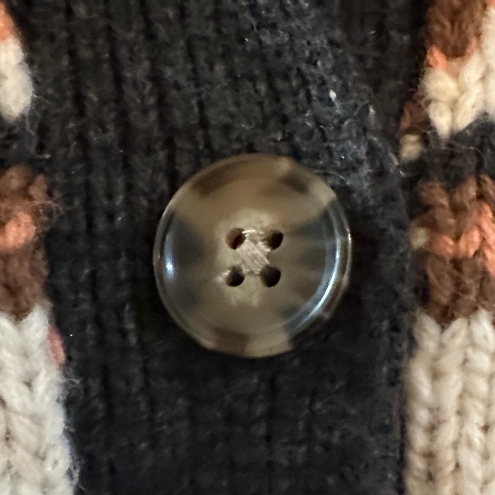 Marine Layer Black and Brown Patterned Cardigan - image 3